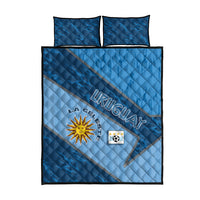 Uruguay Football Quilt Bed Set Sun Of May Symbol Unique Style