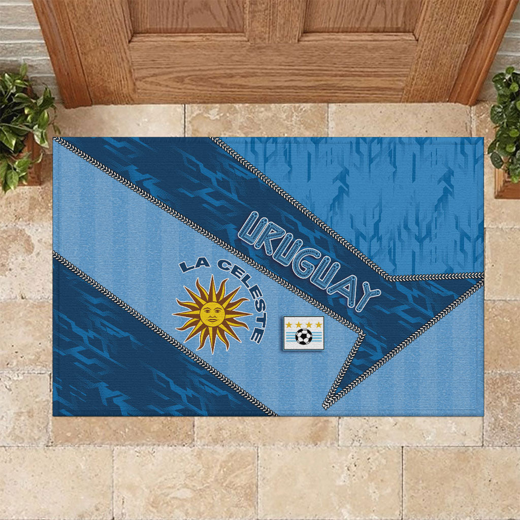 Uruguay Football Rubber Doormat Sun Of May Symbol Unique Style