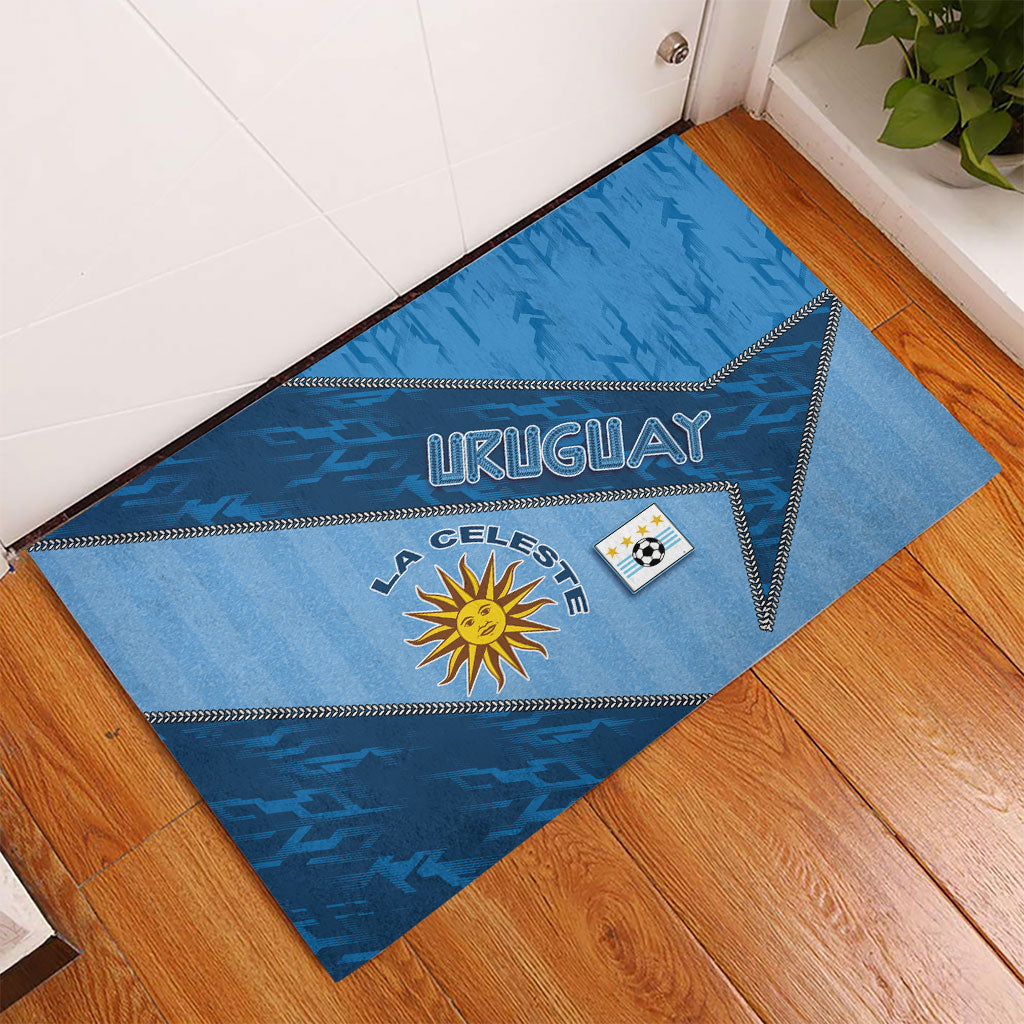Uruguay Football Rubber Doormat Sun Of May Symbol Unique Style