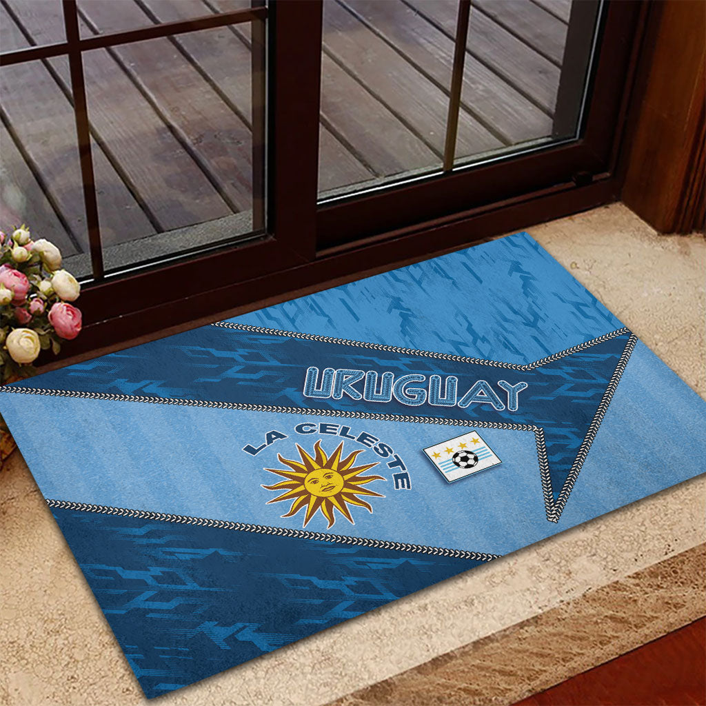 Uruguay Football Rubber Doormat Sun Of May Symbol Unique Style