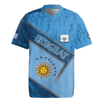 Custom Uruguay Football Rugby Jersey Sun Of May Symbol Unique Style