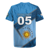 Custom Uruguay Football Rugby Jersey Sun Of May Symbol Unique Style