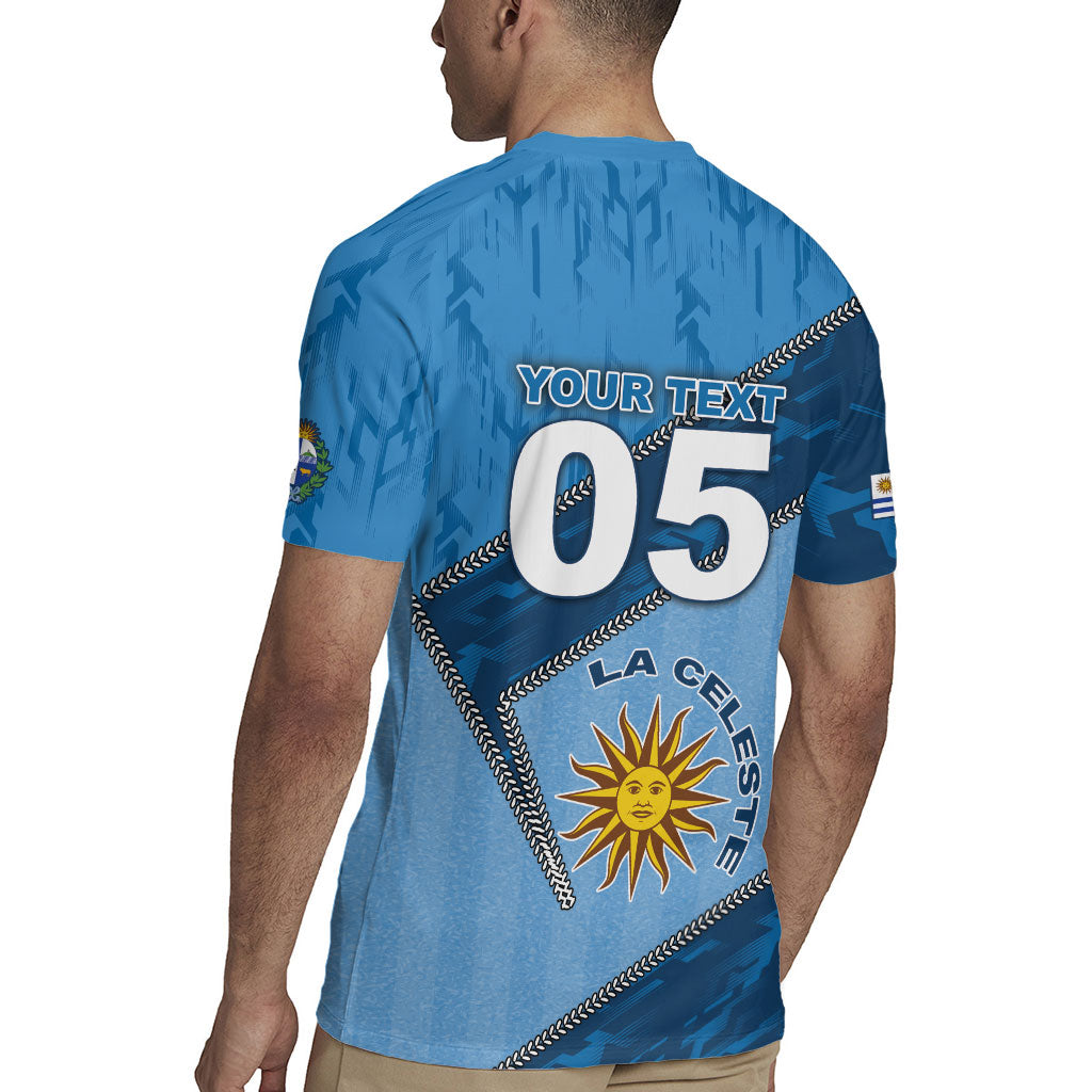 Custom Uruguay Football Rugby Jersey Sun Of May Symbol Unique Style