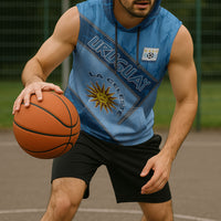 Custom Uruguay Football Sleeveless Hoodie Sun Of May Symbol Unique Style