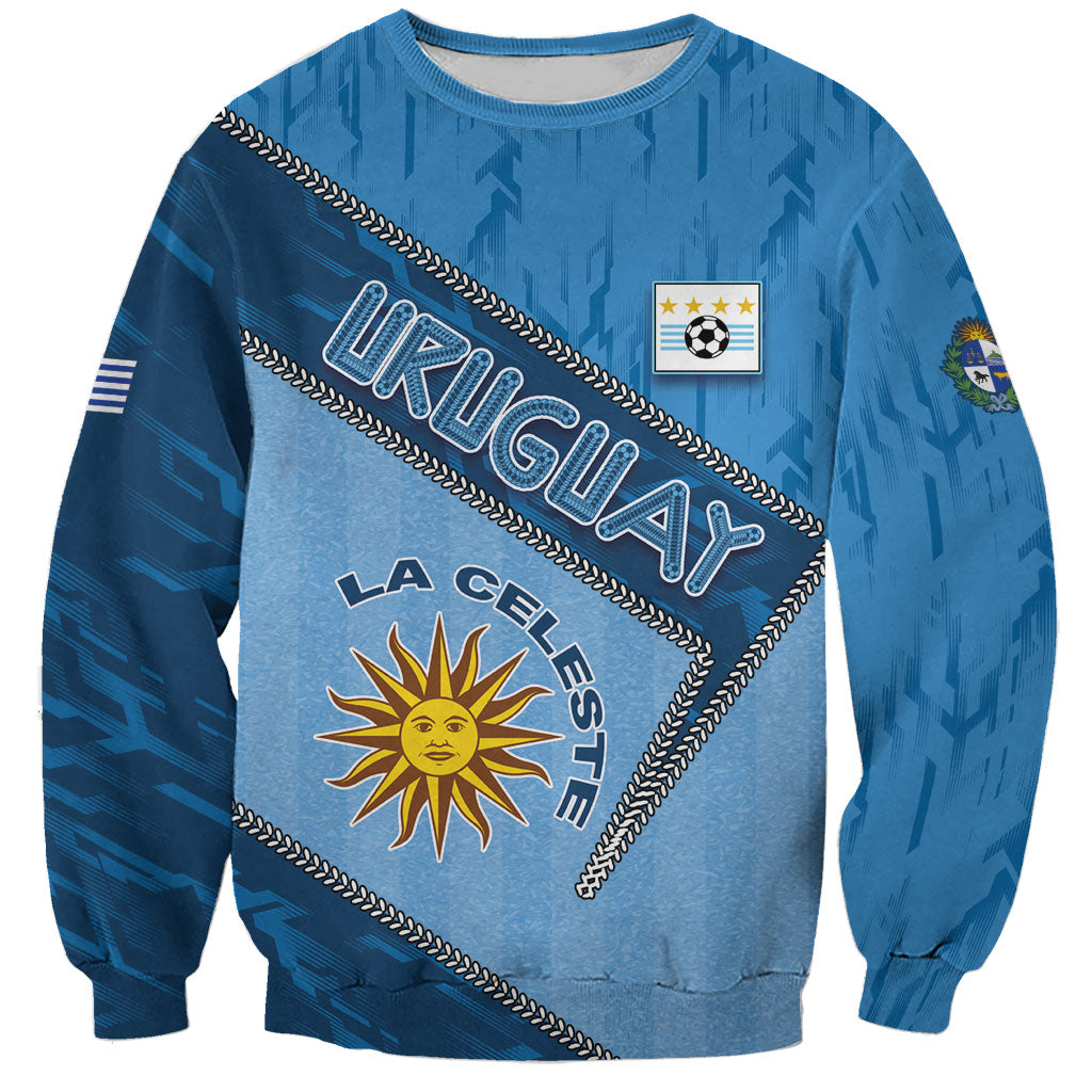 Custom Uruguay Football Sweatshirt Sun Of May Symbol Unique Style