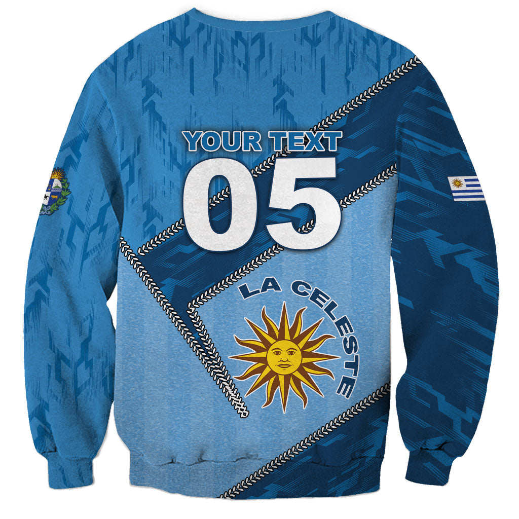Custom Uruguay Football Sweatshirt Sun Of May Symbol Unique Style