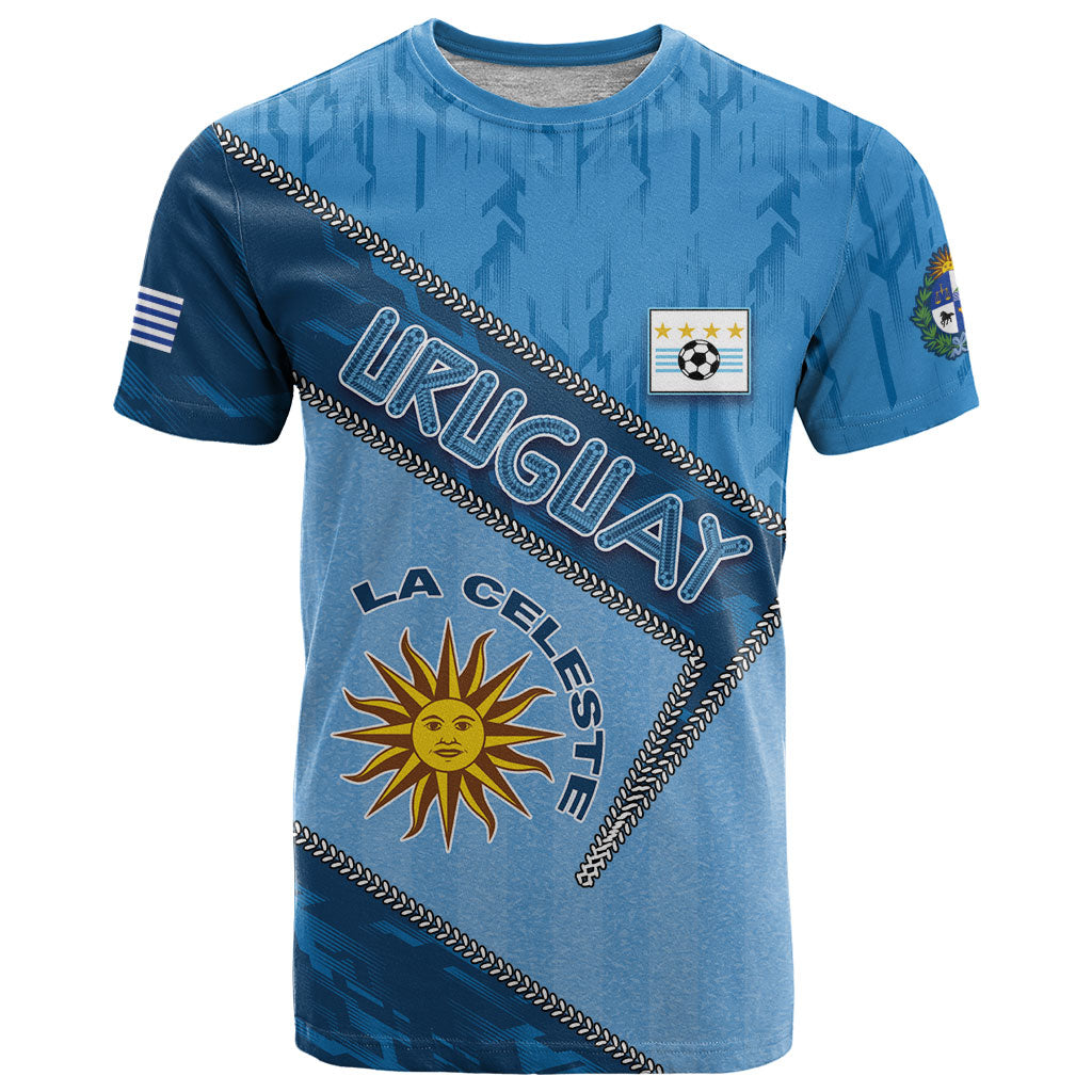 Custom Uruguay Football T Shirt Sun Of May Symbol Unique Style
