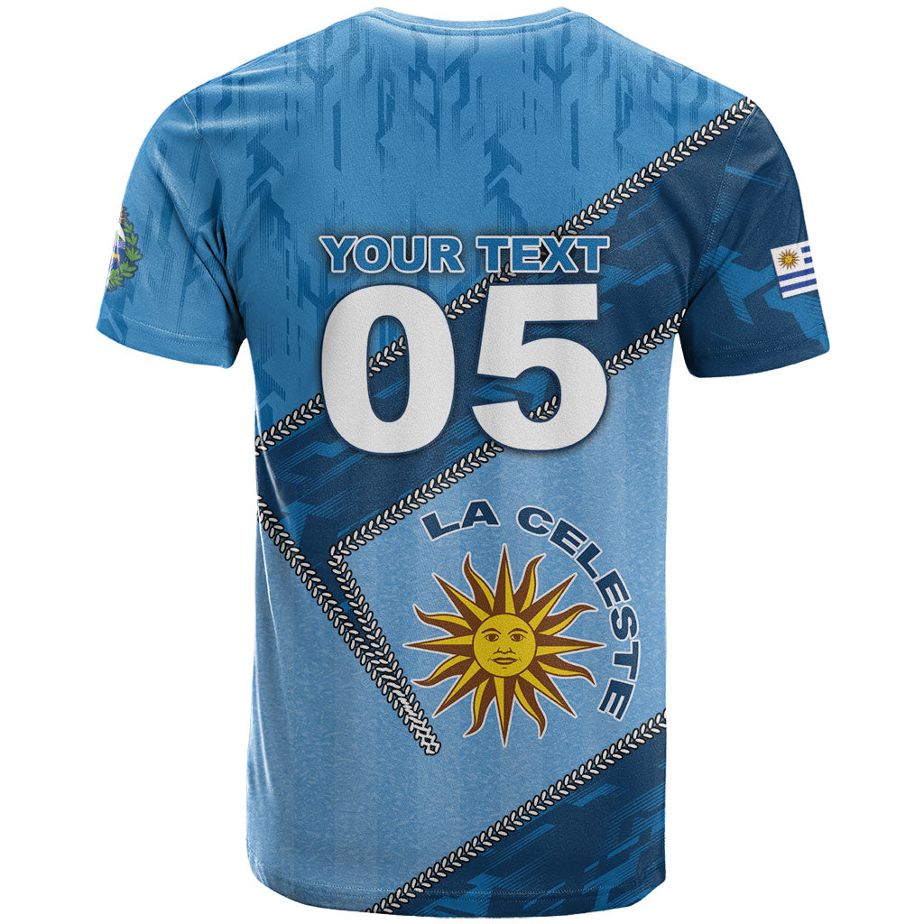 Custom Uruguay Football T Shirt Sun Of May Symbol Unique Style
