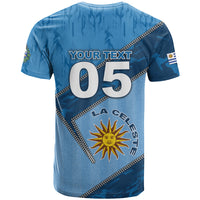 Custom Uruguay Football T Shirt Sun Of May Symbol Unique Style