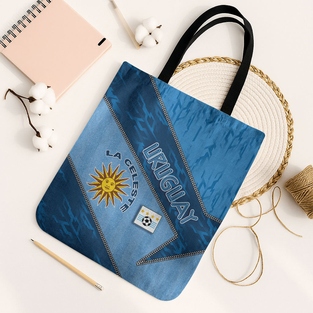 Uruguay Football Tote Bag Sun Of May Symbol Unique Style