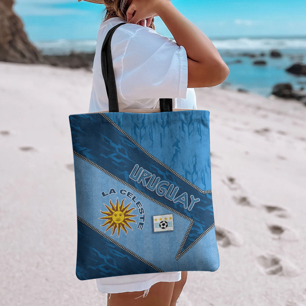 Uruguay Football Tote Bag Sun Of May Symbol Unique Style