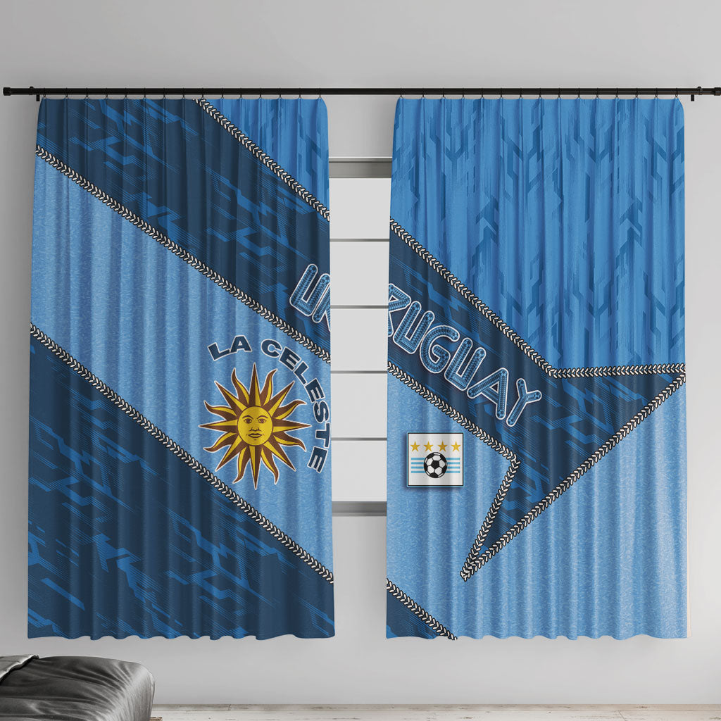 Uruguay Football Window Curtain Sun Of May Symbol Unique Style