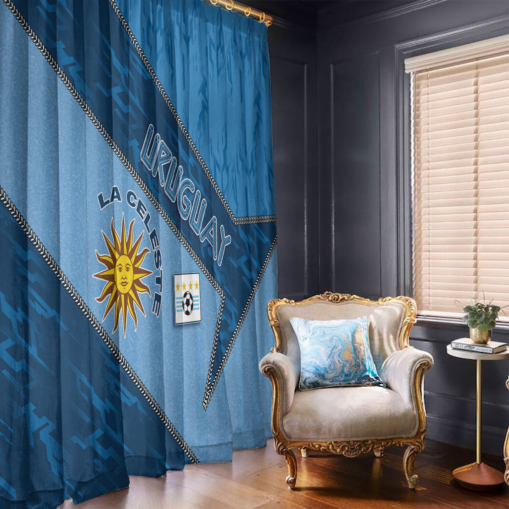 Uruguay Football Window Curtain Sun Of May Symbol Unique Style