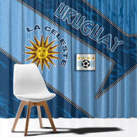 Uruguay Football Window Curtain Sun Of May Symbol Unique Style