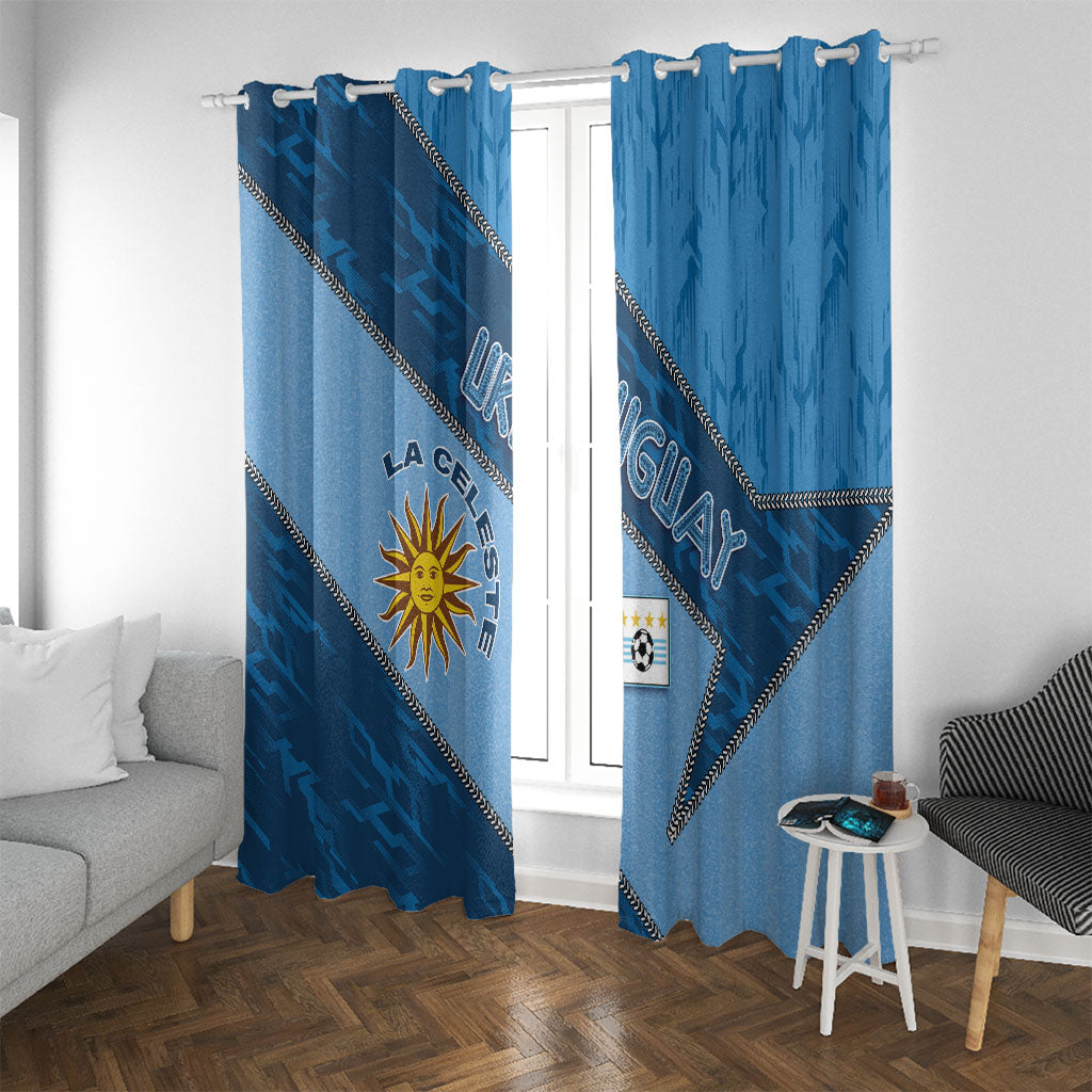 Uruguay Football Window Curtain Sun Of May Symbol Unique Style