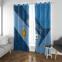 Uruguay Football Window Curtain Sun Of May Symbol Unique Style
