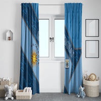 Uruguay Football Window Curtain Sun Of May Symbol Unique Style