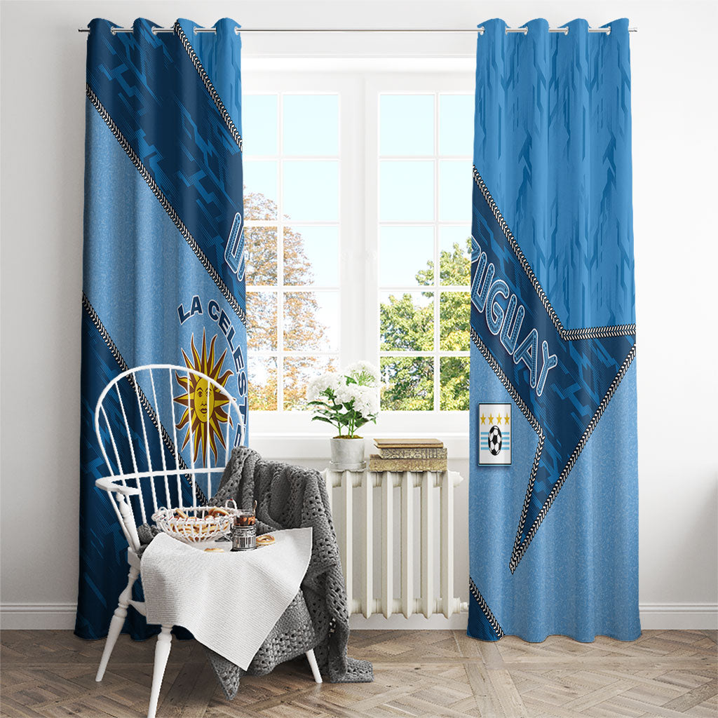 Uruguay Football Window Curtain Sun Of May Symbol Unique Style