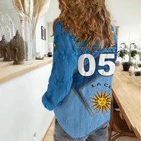 Custom Uruguay Football Women Casual Shirt Sun Of May Symbol Unique Style