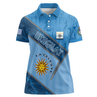 Custom Uruguay Football Women Polo Shirt Sun Of May Symbol Unique Style