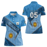 Custom Uruguay Football Women Polo Shirt Sun Of May Symbol Unique Style