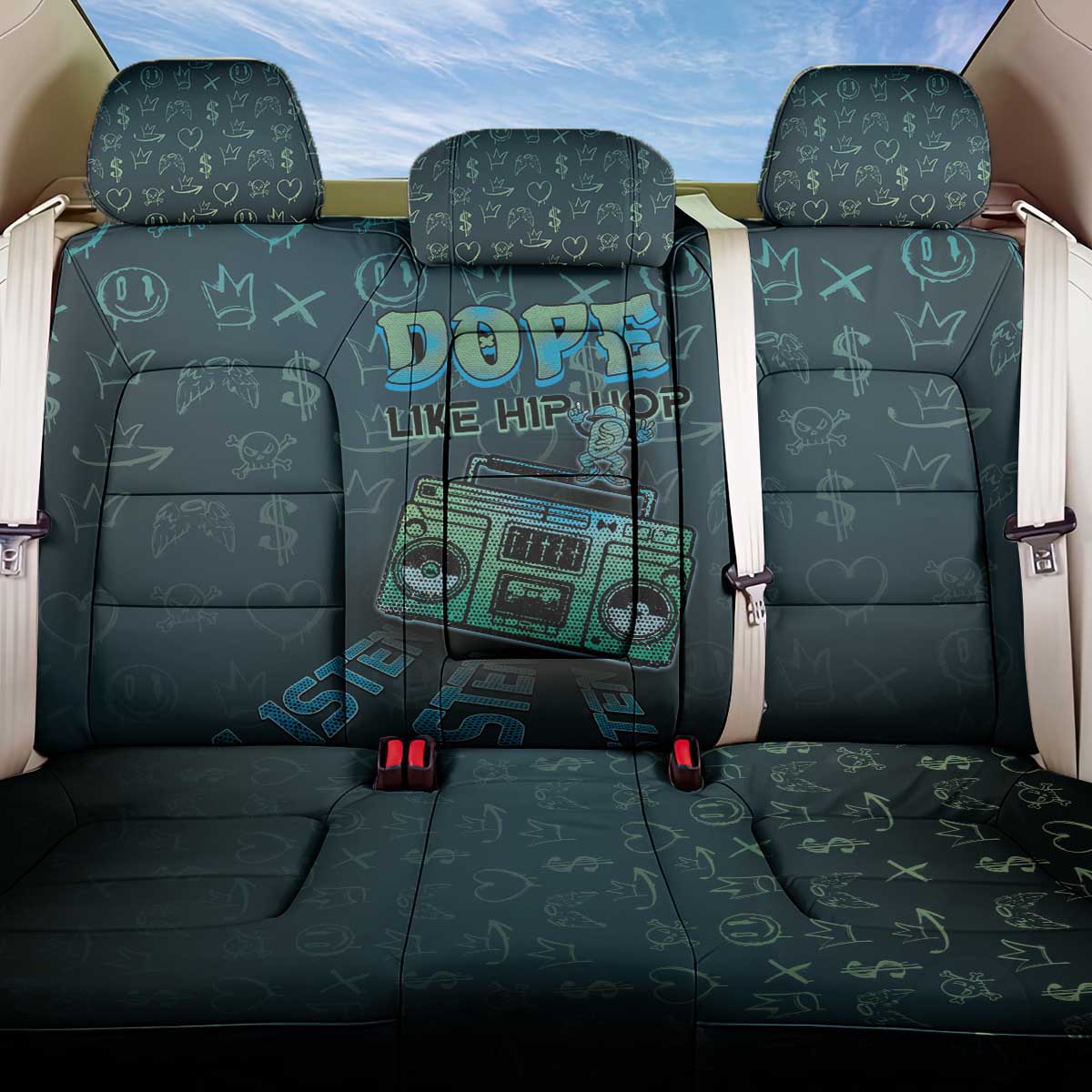 Dope Like Hip Hop Back Car Seat Cover Hiphop Graffiti Style - Wonder Print Shop