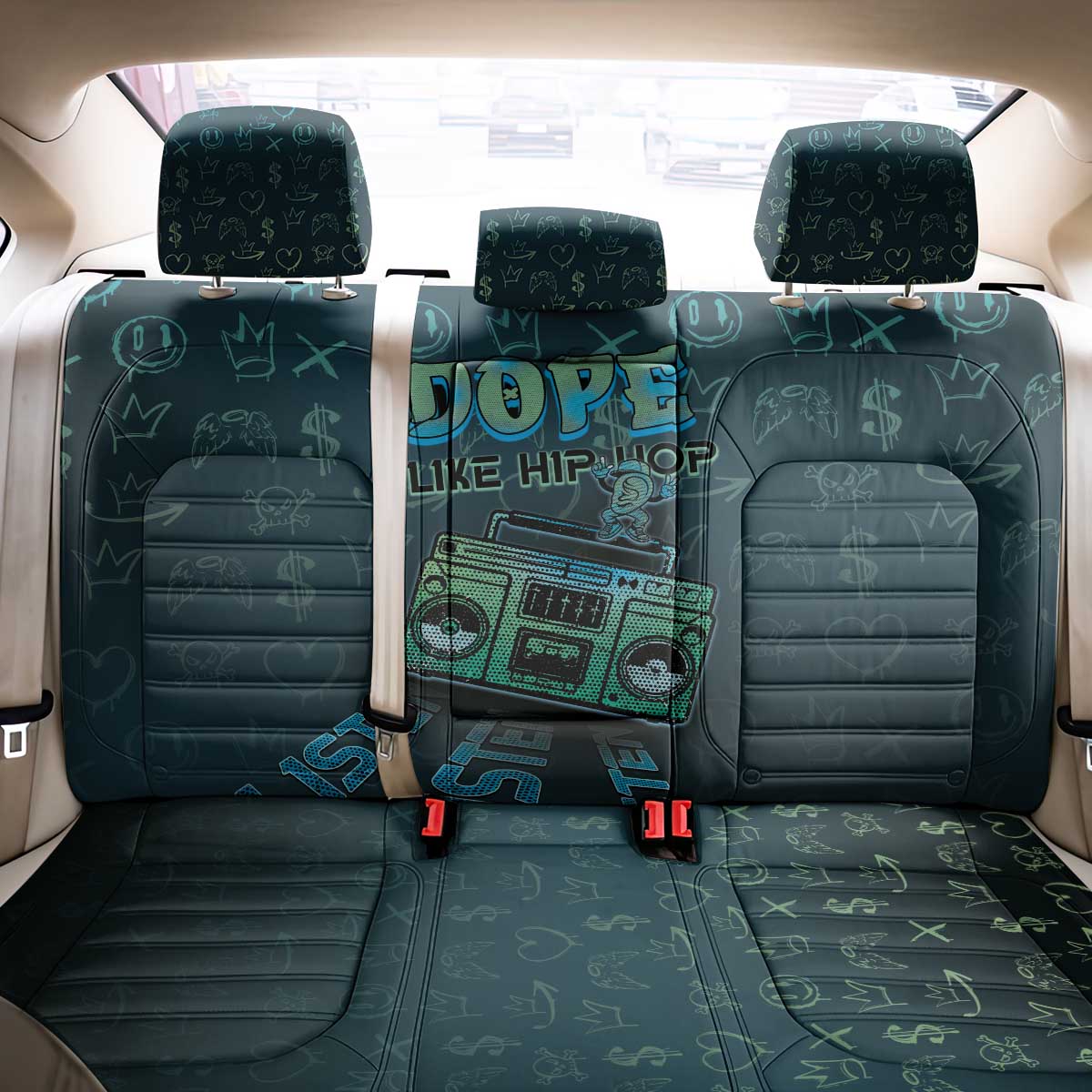 Dope Like Hip Hop Back Car Seat Cover Hiphop Graffiti Style - Wonder Print Shop