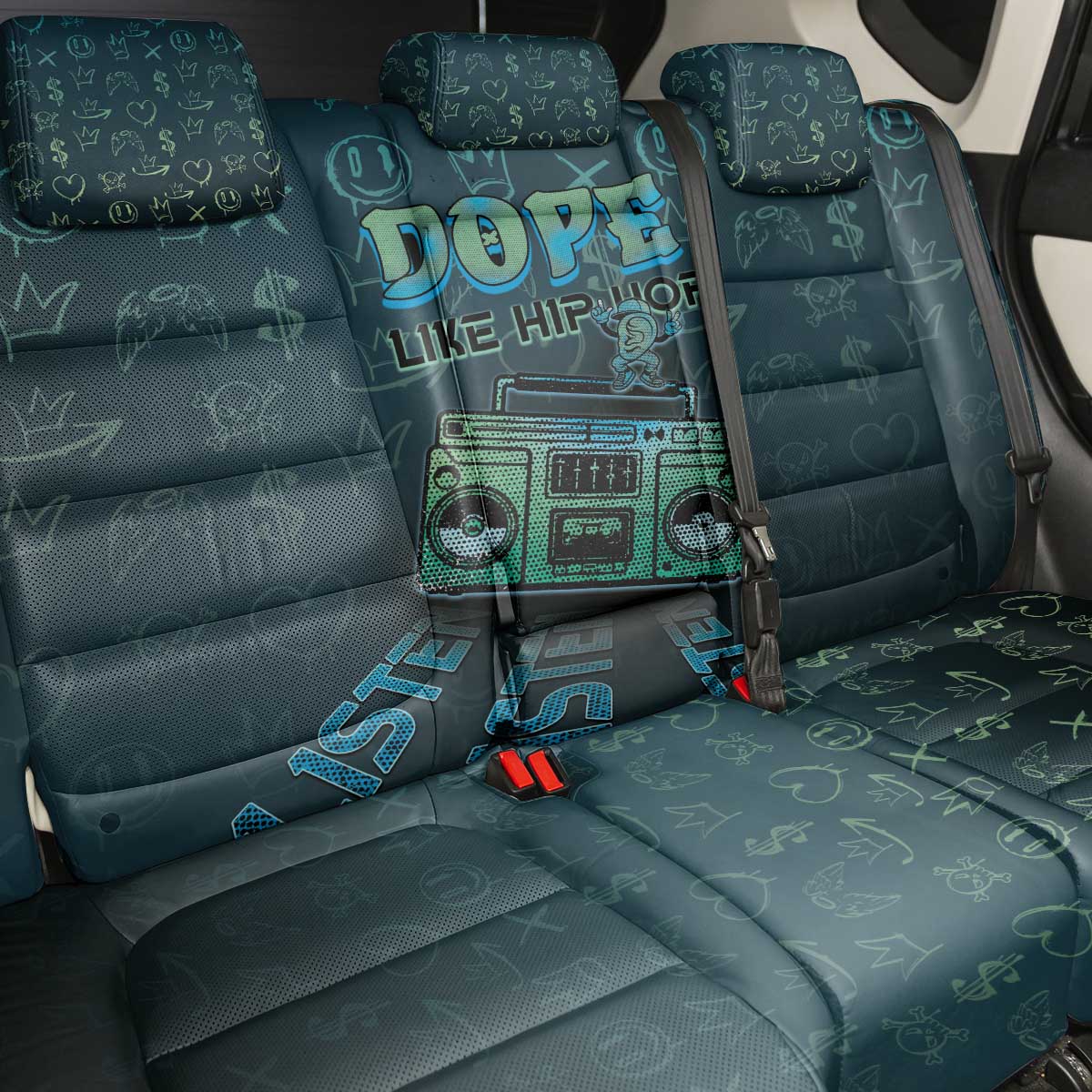 Dope Like Hip Hop Back Car Seat Cover Hiphop Graffiti Style - Wonder Print Shop