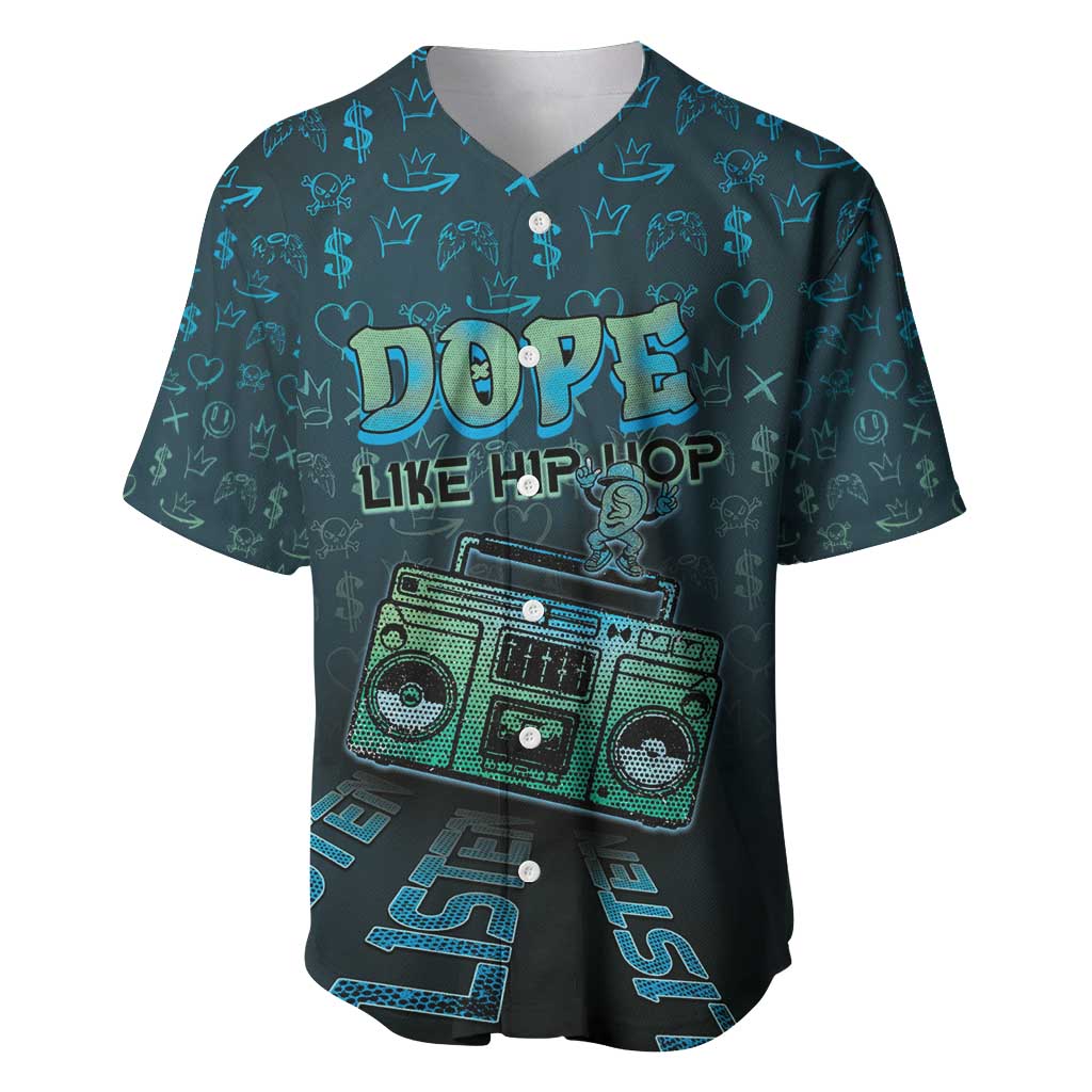 Dope Like Hip Hop Baseball Jersey Hiphop Graffiti Style - Wonder Print Shop