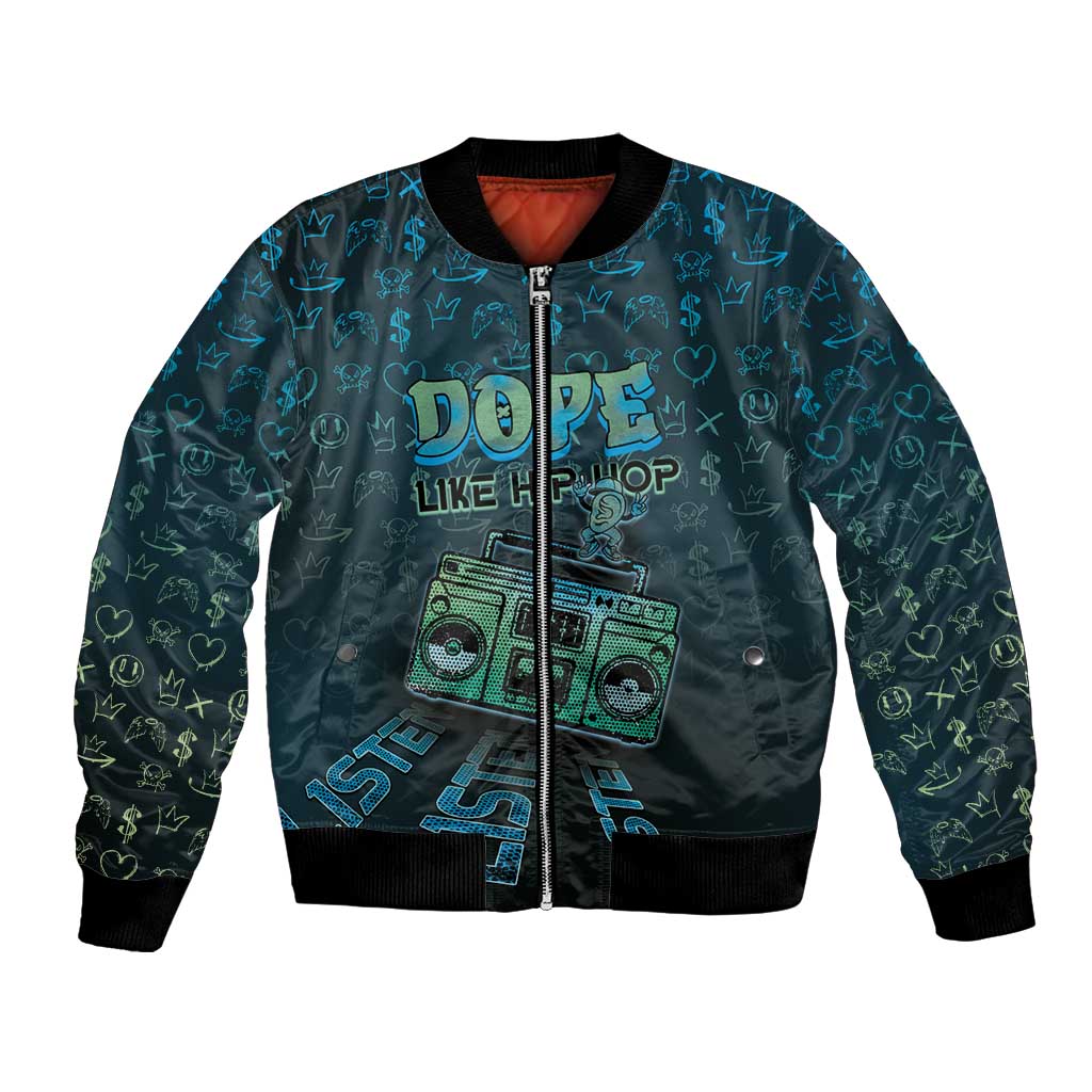Dope Like Hip Hop Bomber Jacket Hiphop Graffiti Style - Wonder Print Shop