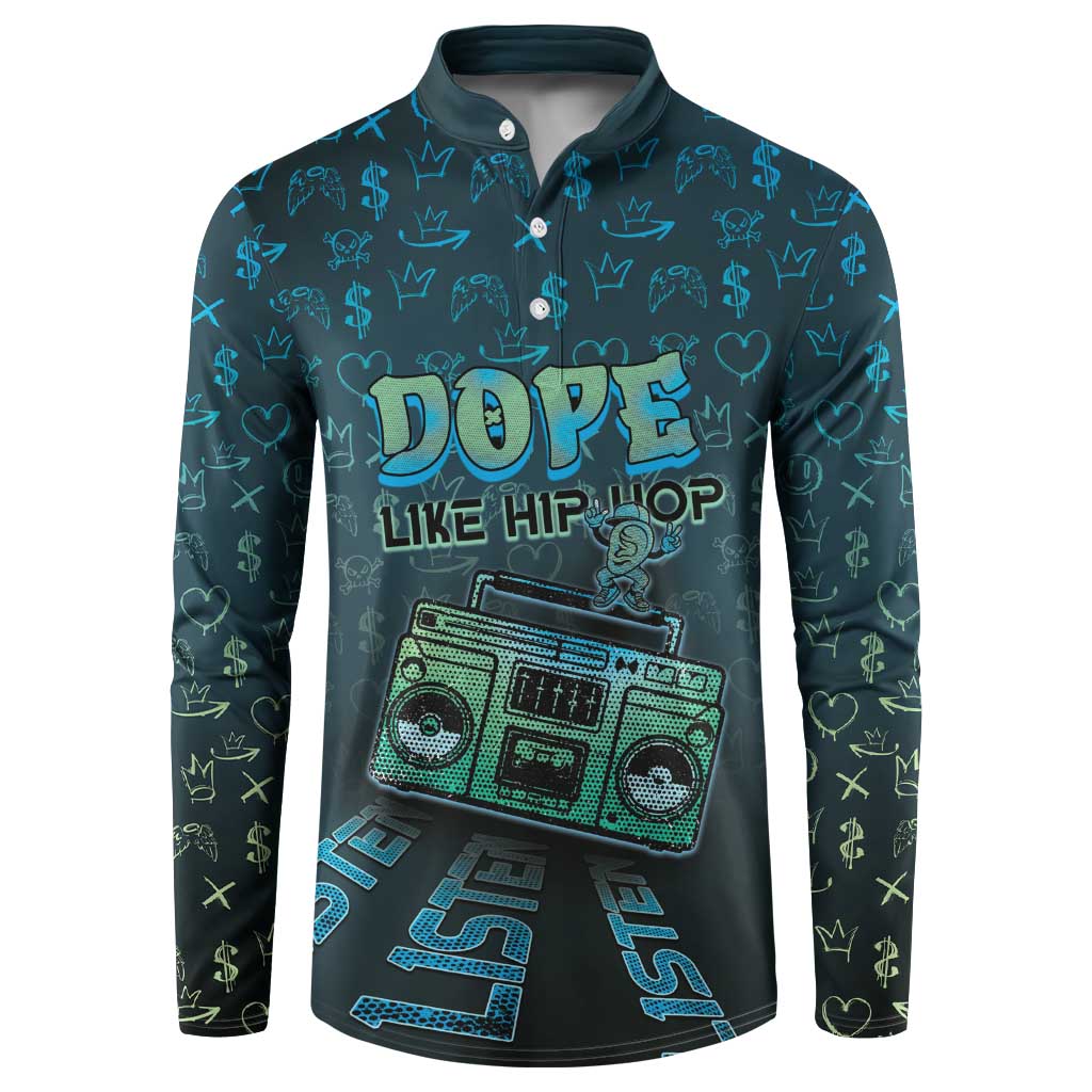 Dope Like Hip Hop Button Sweatshirt Hiphop Graffiti Style - Wonder Print Shop