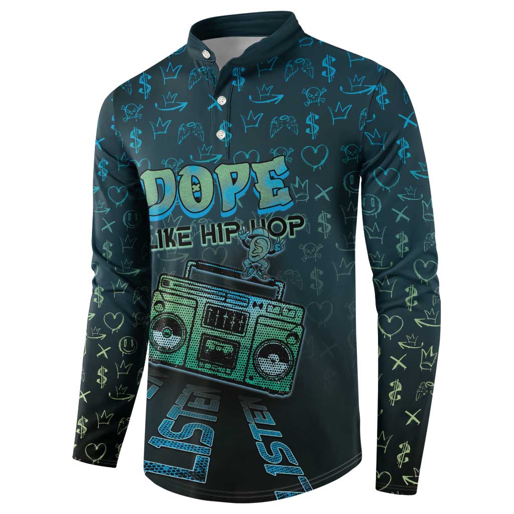Dope Like Hip Hop Button Sweatshirt Hiphop Graffiti Style - Wonder Print Shop