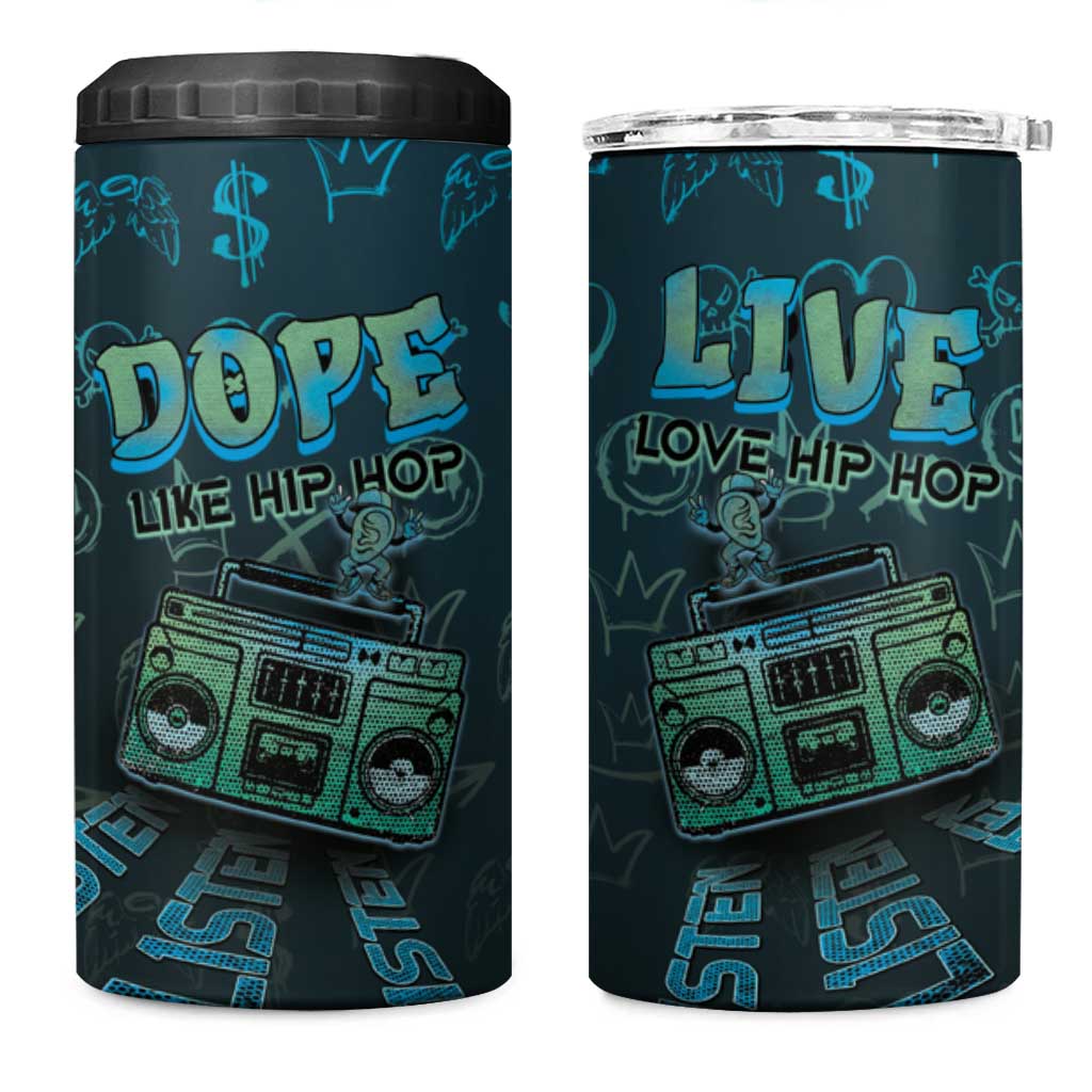 Dope Like Hip Hop 4 in 1 Can Cooler Tumbler Hiphop Graffiti Style - Wonder Print Shop