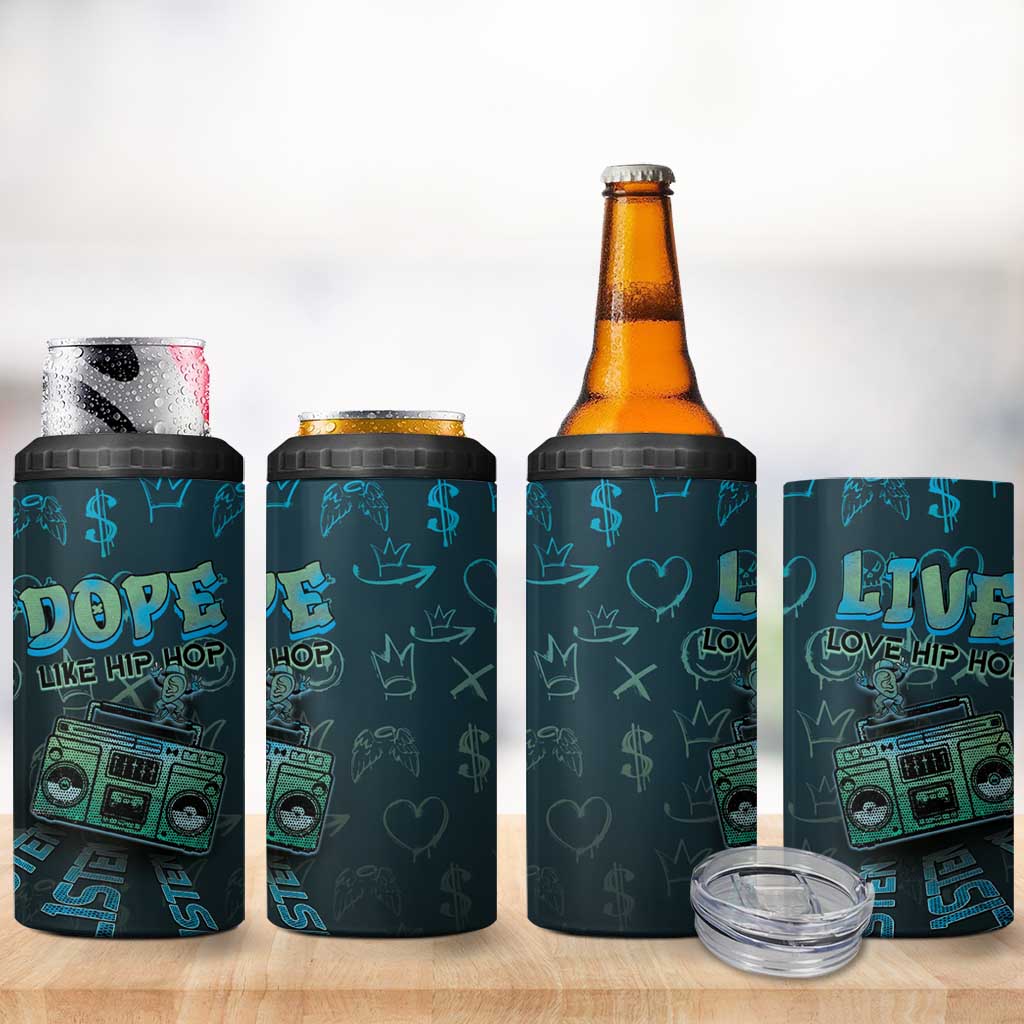 Dope Like Hip Hop 4 in 1 Can Cooler Tumbler Hiphop Graffiti Style - Wonder Print Shop