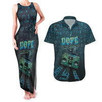 Dope Like Hip Hop Couples Matching Tank Maxi Dress and Hawaiian Shirt Hiphop Graffiti Style - Wonder Print Shop