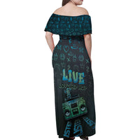 Dope Like Hip Hop Family Matching Off Shoulder Maxi Dress and Hawaiian Shirt Hiphop Graffiti Style - Wonder Print Shop