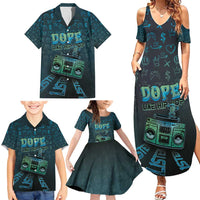 Dope Like Hip Hop Family Matching Summer Maxi Dress and Hawaiian Shirt Hiphop Graffiti Style - Wonder Print Shop