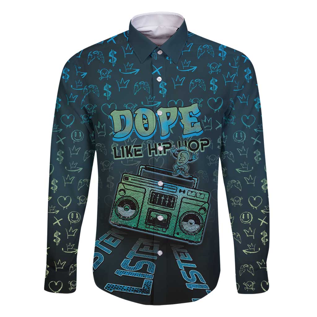 Dope Like Hip Hop Family Matching Summer Maxi Dress and Hawaiian Shirt Hiphop Graffiti Style - Wonder Print Shop