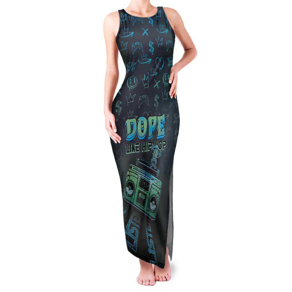 Dope Like Hip Hop Family Matching Tank Maxi Dress and Hawaiian Shirt Hiphop Graffiti Style - Wonder Print Shop