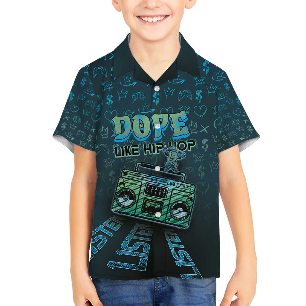 Dope Like Hip Hop Family Matching Tank Maxi Dress and Hawaiian Shirt Hiphop Graffiti Style - Wonder Print Shop