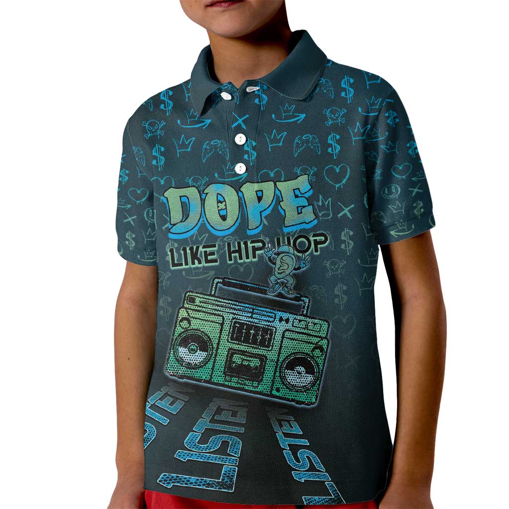 Dope Like Hip Hop Kid Polo Shirt Hiphop Graffiti Style - Wonder Print Shop