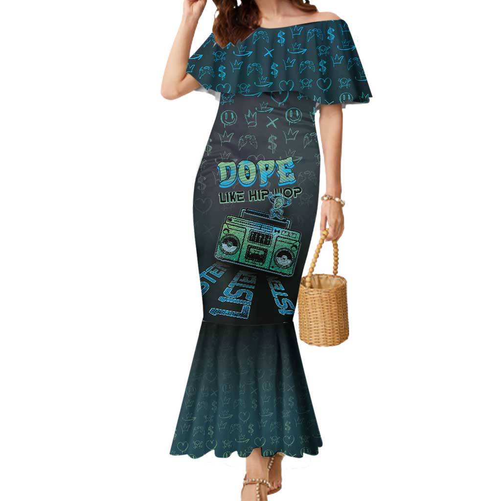 Dope Like Hip Hop Mermaid Dress Hiphop Graffiti Style - Wonder Print Shop
