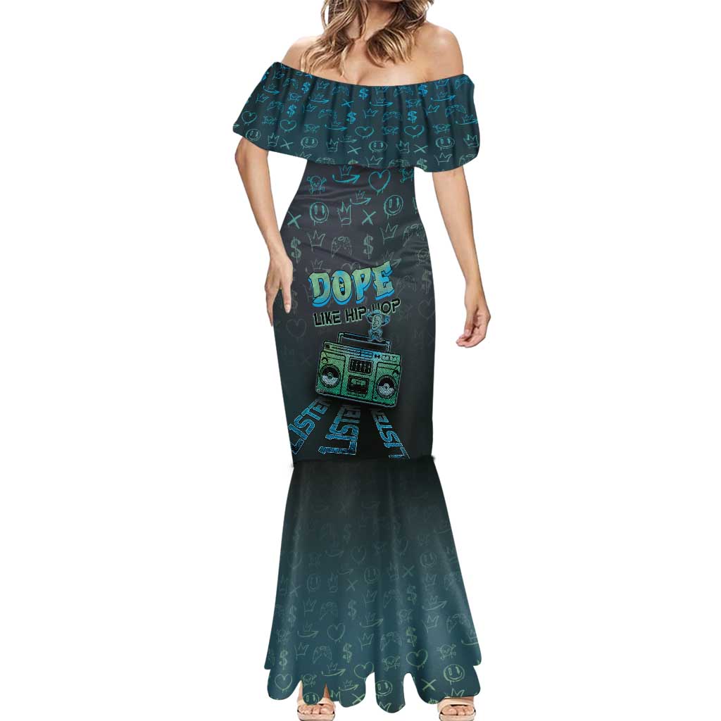 Dope Like Hip Hop Mermaid Dress Hiphop Graffiti Style - Wonder Print Shop