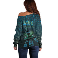 Dope Like Hip Hop Off Shoulder Sweater Hiphop Graffiti Style - Wonder Print Shop