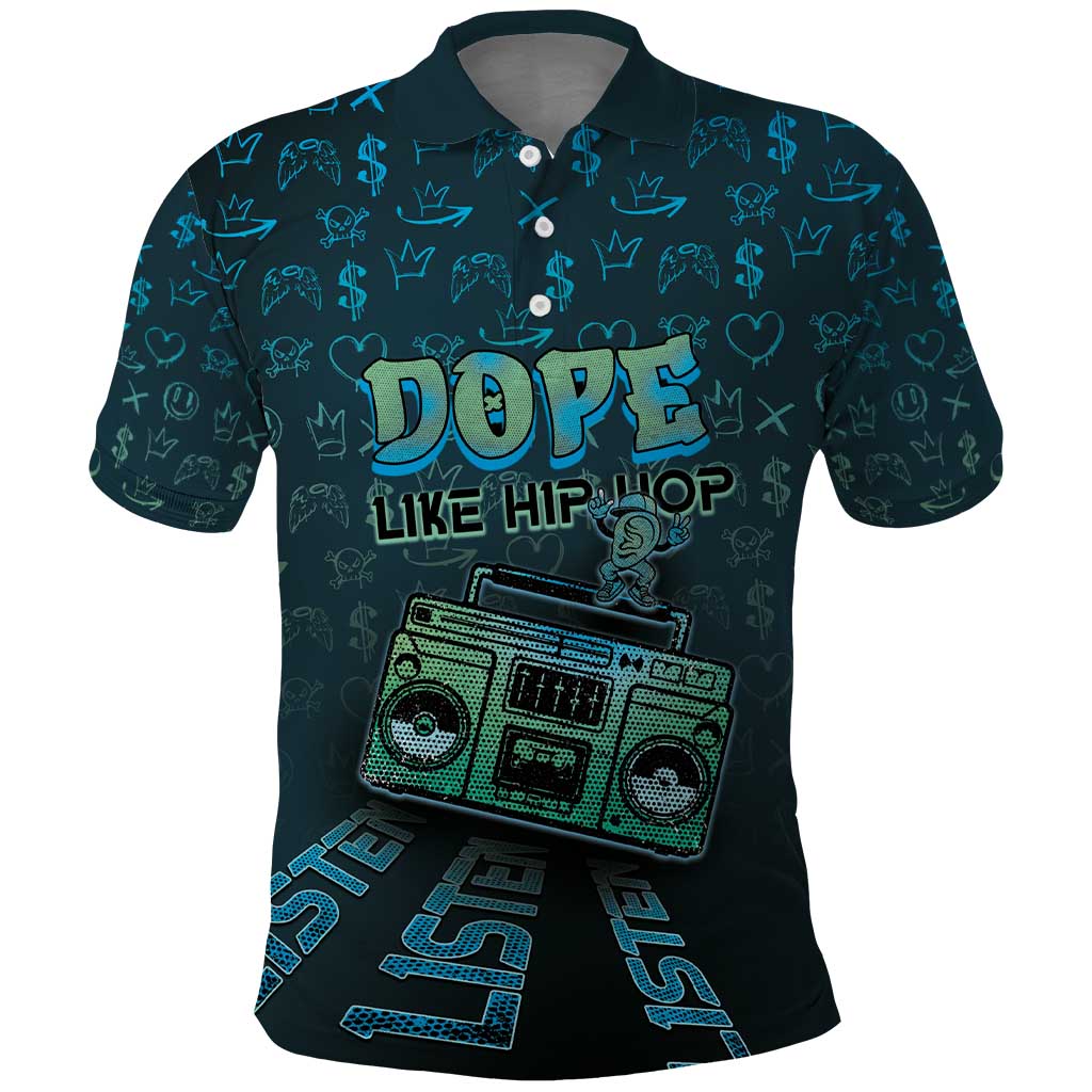 Dope Like Hip Hop Polo Shirt Hiphop Graffiti Style - Wonder Print Shop