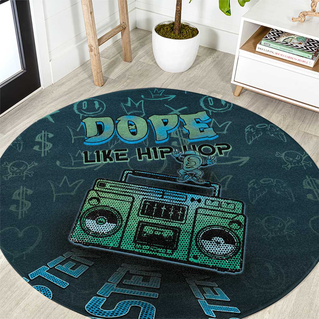 Dope Like Hip Hop Round Carpet Hiphop Graffiti Style - Wonder Print Shop