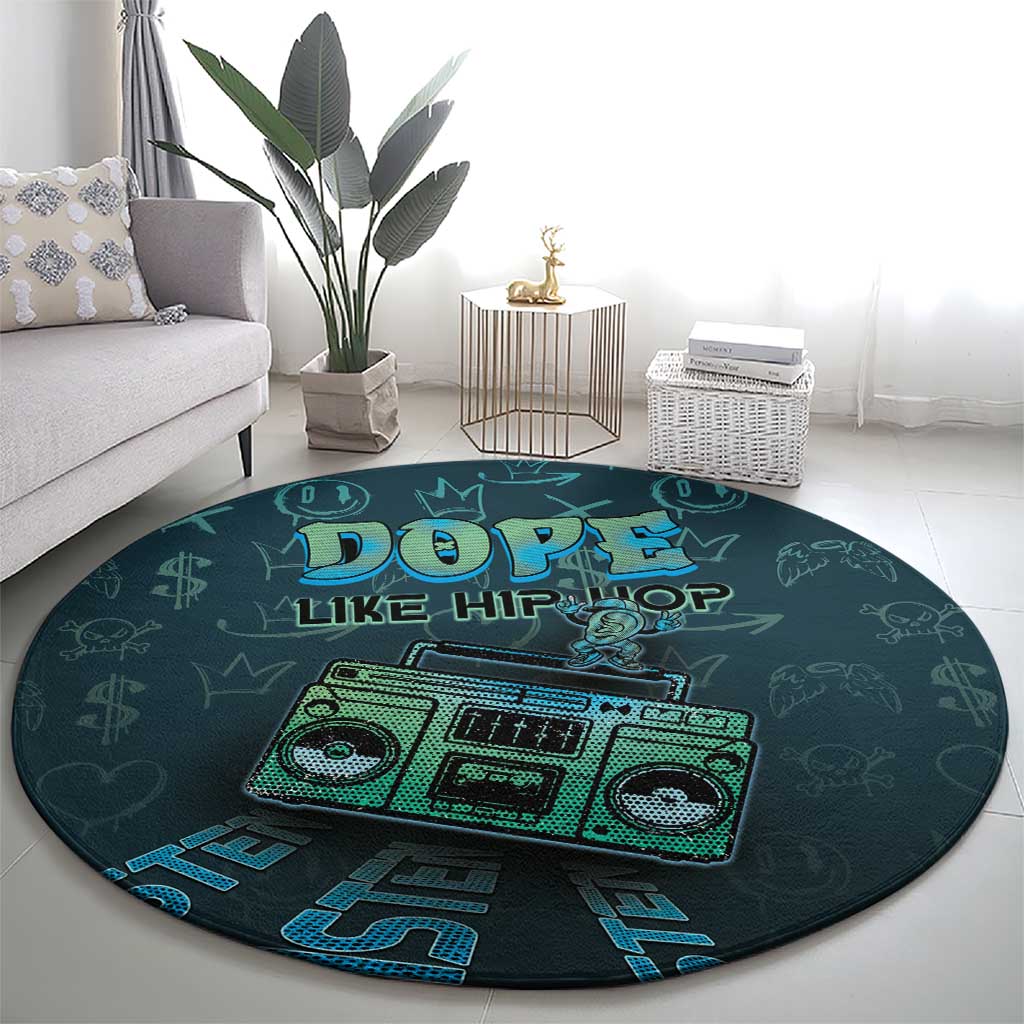 Dope Like Hip Hop Round Carpet Hiphop Graffiti Style - Wonder Print Shop