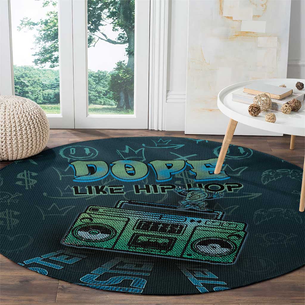 Dope Like Hip Hop Round Carpet Hiphop Graffiti Style - Wonder Print Shop