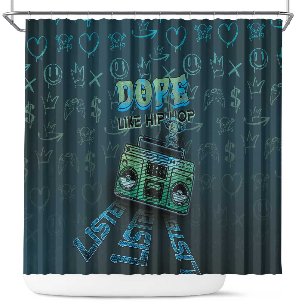 Dope Like Hip Hop Shower Curtain Hiphop Graffiti Style - Wonder Print Shop