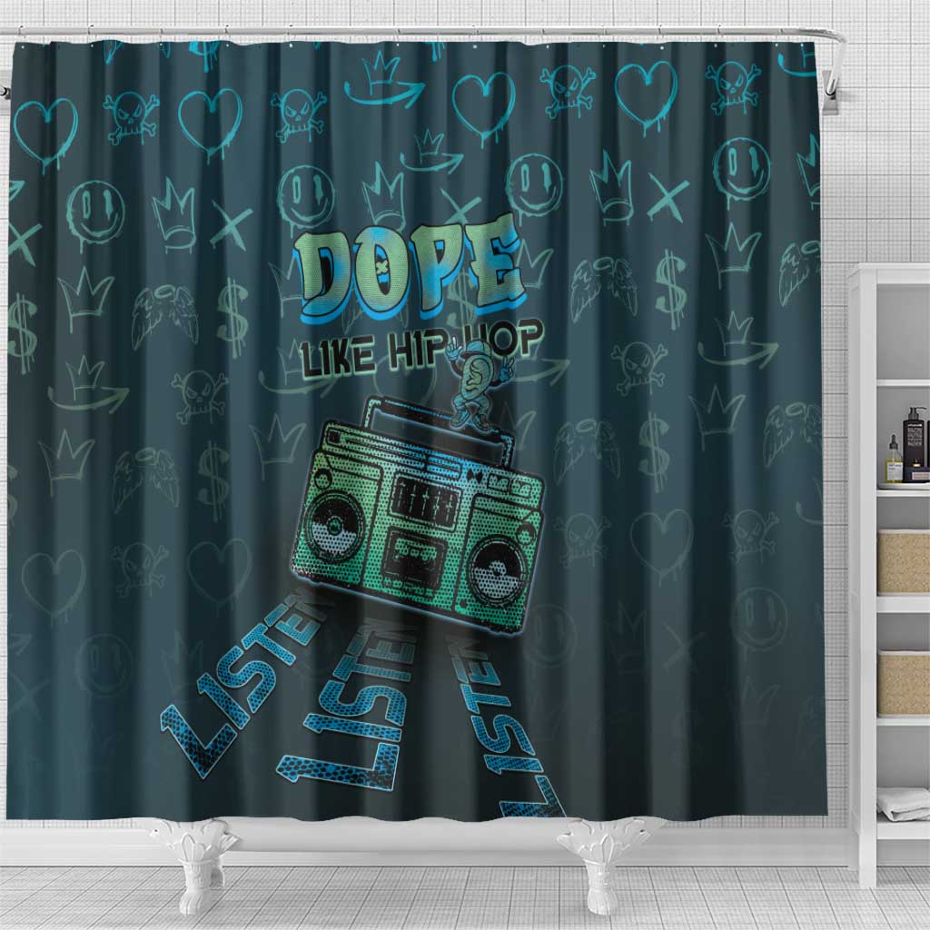 Dope Like Hip Hop Shower Curtain Hiphop Graffiti Style - Wonder Print Shop